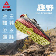 匹克趣野態(tài)極科技戶外越野跑鞋男女大底耐磨徒步登山鞋緩震運(yùn)動(dòng)鞋 黑色/淺酸綠【男款】 39