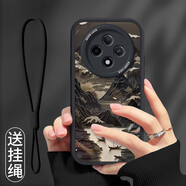 屹川 適用oppoa3/pro手機殼 OPPOA3活力版全包防摔網(wǎng)紅新款皮紋硅膠軟殼望舒金蓮女款 【酷炫黑】輕舟過山-贈保護膜+掛繩 oppoa3pro