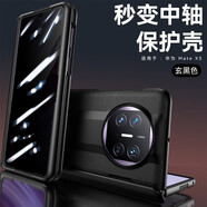【全包防窺】華為MateX5折疊屏典藏版手機殼保護套輕奢真皮定制保時(shí)捷賽道設計防摔商務(wù)防窺皮套 防窺款黑色秒變保時(shí)捷中軸保護殼