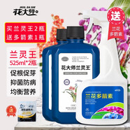 花大師蘭靈王蘭花專用營養(yǎng)液肥料多箭素蘭陵王蘭花肥料蘭菌王催芽促花肥 蘭靈王525ml*2瓶【送多箭素1瓶】