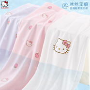 Hello Kitty女童打底褲兒童褲子夏季薄款外穿無(wú)痕冰絲褲女寶寶中褲七分褲夏裝 純色-16195米白 150CM