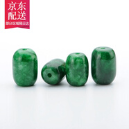 彩荷干青髓圓珠桶珠鼓珠佛頭三通隔片散珠子圓珠飾品配件七夕禮物 桶珠10*14mm一顆
