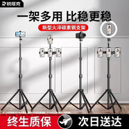 Rtako多功能手機支架落地自拍桿三腳架專業(yè)短視頻拍攝抖音直播設(shè)備全套戶外落地桌面通用拍攝主播線上 180cm八棱碳素鋼支架【收納包+手機夾】