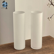 筷戈圓柱杯子日式輕薄磨砂直筒玻璃杯家用直身喝水杯子 圓柱杯大號裝2只