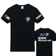 俞兆林（YUZHAOLIN）BMW機車(chē)寶馬T恤摩托車(chē)賽車(chē)短袖達喀爾體恤個(gè)性騎行服夏季寬松體恤 黑T寶馬2 2XL身高185體重160斤左右