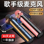 聽聲者無線k歌麥克風(fēng)音響一體話筒自帶聲卡適用全民k歌家庭KTV兒童話筒練歌家用手機(jī)電視戶外充電大音量 【金色】唱歌好聽+大音量+無雜音 麥克風(fēng)1個＋【藍(lán)牙發(fā)射器】電視電腦投影儀等可用