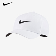 耐克（NIKE） 帽子 網(wǎng)球帽子男女戶(hù)外運動(dòng)帽高爾夫遮陽(yáng)帽可調節鴨舌帽 白色黑標CW6327-100