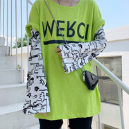 帝行（DIXING）可愛(ài)卡通寬松喇叭袖防曬袖套女ins風(fēng)學(xué)生透氣春夏季遮陽(yáng)護(hù)臂冰袖 黑白線條