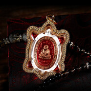 頂盈 泰國正牌龍婆柳廟2562財龜佛牌吊墜 清債龜牌鍍金鑲鉆項鏈 脖掛