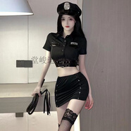 堂峻性感女裝機(jī)車(chē)制服角色扮演套裝變裝cos服夜店女裝衣服工作服 上衣+裙子 80-120斤