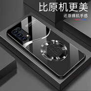 強毅適用OPPOReno5手機殼鋼化玻璃全包防摔新款RENO5Pro硅膠軟邊RENO5Pro+潮牌時(shí)尚創(chuàng  )意商務(wù)簡(jiǎn)約保護套 福-深灰色【+膜】L7214 oppoRENO5Pro