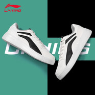 李寧男鞋板鞋男秋冬新款男士空軍一號時(shí)尚休閑耐磨低幫運動(dòng)學(xué)生小白鞋 雪白/新基礎黑 【經(jīng)典款】 41