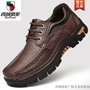 西域駱駝男鞋超大碼腳寬肥版大頭皮鞋特大號(hào)真皮休閑鞋4748碼 棕 色 系帶-駱駝官方品牌官網(wǎng)旗 46