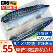 朵芙挪威 青花魚(yú) 6片1kg深海魚(yú)類(lèi)特大青花魚(yú)鯖魚(yú)鮐鲅魚(yú)生鮮海鮮水產(chǎn) 【超值15片】100g/片*15片