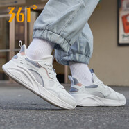 361°女鞋運動(dòng)鞋女2026年春季361度網(wǎng)面透氣女士休閑跑步鞋老爹鞋子女 361度白/薄霧藍黑 36