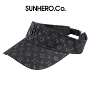 sunhero美潮印花空頂帽顯臉小女夏日防曬帽運動(dòng)遮陽(yáng)網(wǎng)球帽無(wú)頂帽 3D印花空頂帽 M（55-57）可調節[女款或小頭男]