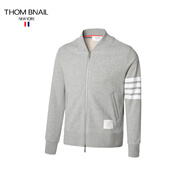 thombnail TB四道杠棒球服男飛行員V領(lǐng)夾克休閑潮流四條杠外套帥氣時(shí)尚外套 淺灰色 2XL 4碼