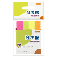 N次貼(stickn)四色熒光色紙質(zhì)指示標簽百事貼便利貼便條貼紙 76*14/76*19mm 76*14mm 34019 100張/條.4條/袋