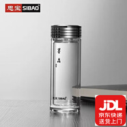 思寶（SIBAO）墨晶玻璃杯男女士雙層水杯茶杯高硼硅商務(wù)水杯辦公車載泡茶杯子 墨晶3號460毫升