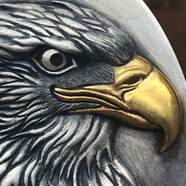 麥嘟嘟（Maydodo）手匠手工原創(chuàng  )定制銀飾印第安高橋風(fēng)格 鷹牌子925銀吊墜項鏈掛件  24金嘴吊墜加鏈子