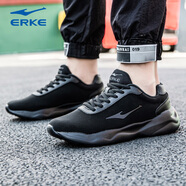 鴻星爾克（ERKE）跑步鞋男鞋2025冬季新款網(wǎng)面透氣緩震跑鞋男士休閑運(yùn)動鞋輕便跑鞋 正黑-3030 40