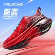 玩覓onemix避震鞋跑步爽跑鞋專業(yè)跑步鞋厚底減震運動鞋情侶鞋子夏季款 卡艷紅 41