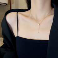 玖維婭小蠻腰項鏈女輕奢小眾設計高級感新款潮學(xué)生簡(jiǎn)約吊墜鎖骨鏈首飾品 JYXL079#貓眼石流蘇項鏈金色