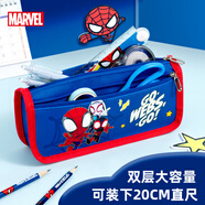 迪士尼（Disney）小學(xué)生筆袋 經(jīng)典雙層大容量收納袋/鉛筆袋/文具盒  男孩高顏值開學(xué)學(xué)習(xí)用品 蜘蛛俠A83110-A1