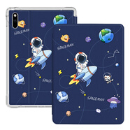 zoyu適用華為matepad10.4保護套2022款10.4英寸平板氣囊全包防摔軟殼卡通可愛 騎著火箭【配鋼化膜】 華為MatePad 10.4