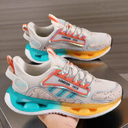 喬丹格蘭【廠(chǎng)牌】運動(dòng)鞋跑步鞋運動(dòng)鞋爆米花透氣休閑鞋超輕超軟跑 WJ306米桔 37