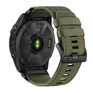 原裝適用佳明飛耐時(shí)Garmin Fenix7X/Fenix5X/Fenix6X/Forerunner9 限定橄欖綠色【1：1戰(zhàn)術(shù)款尼龍快拆表帶】 Fenix7/Fenix7 Pro/Quatix7