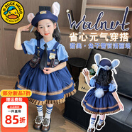 G.DUCKKIDS朱迪兔子衣服女童連衣裙春秋洛麗塔公主裙兒童表演服女孩生日禮物 裙子+短褲+領(lǐng)帶【夏款】 110 尺碼4~5歲【100-110cm】cm