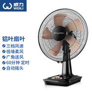 威力 電風(fēng)扇臺式家用學(xué)生宿舍風(fēng)扇臺式臺扇14英寸16英寸大風(fēng)力電扇搖頭定時辦公室臺立式小風(fēng)扇 16英寸金屬葉【強風(fēng)+三檔調(diào)節(jié)+搖頭定時】