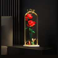 樂(lè )高（LEGO）積木 玫瑰花40460 花束創(chuàng  )意IDEAS系列粉絲收藏款 生日禮物 40460玫瑰花+LOVE小王子玻璃罩