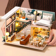 我の屋DIY小屋舒適生活木質(zhì)手工拼裝閣樓房子立體拼圖生日禮物玩具男女