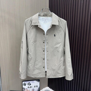 黛綢尚億655秋季新品歐貨氣質(zhì)休閑刺繡設(shè)計感夾克外套簡約男士外套 巴黎灰 L 【90-110】