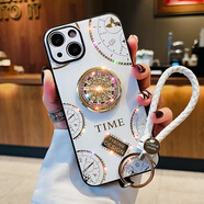珍格（zhenge） 蘋(píng)果13手機(jī)殼14plus女14promax帶支架iPhone13pro保護(hù)套 【白色】新時(shí)光+手繩 蘋(píng)果14plus