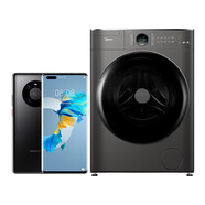 美的 （Midea）滾筒洗衣機(jī)全自動(dòng) 洗烘一體機(jī)  MD100CQ7PRO-T1T+Mate 40 RS 8+256GB 陶瓷白
