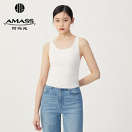 阿瑪施（AMASS）女裝新款簡(jiǎn)約時(shí)尚外穿內(nèi)搭針織背心羊絨衫女5392357 奶油白 XL (5碼)