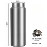 樂(lè )宏駿日本純鈦雙層保溫壺杯高顏值旅行戶(hù)外泡茶保冷大容量男女士全鈦壺 保溫磨砂款【帶茶漏】 750ml