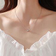 柯芙尼銀小蠻腰項鏈女士毛衣鏈鎖骨鏈吊墜閨蜜圣誕節禮物送女生女友老婆 銀色-情人節禮物 全長(cháng)約40-48cm(延長(cháng)鏈約3-6cm)