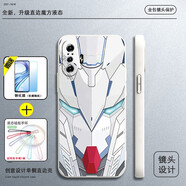 留春 小米redmi紅米K40游戲增強(qiáng)版手機(jī)殼K40Gaming保護(hù)套防摔全包軟超薄情侶網(wǎng)紅機(jī)械戰(zhàn)甲 紅米k40游戲增強(qiáng)版【古董白-白色機(jī)甲】全包鏡頭