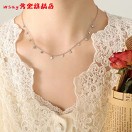 WSAY胖東來品質(zhì)星星項鏈歐美風18k2025新款小眾輕奢感S925銀不掉色鎖 925銀星星項鏈