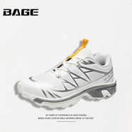 八哥BAGE品牌男鞋輕便戶(hù)外鞋防滑耐磨徒步鞋透氣運動(dòng)登山鞋休閑鞋子男 白色 39 (245mm)