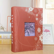Homeglen 4R影集插頁6寸300張兒童相冊本紀念冊寶寶成長冊可留言 紅色-6寸300張