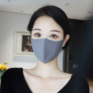 壹號鳳口罩高顏值可水洗3d立體春秋季可水洗可調節雙層透氣 灰色