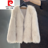 皮爾卡丹2024海寧毛皮仿狐貍年輕毛毛外套春秋皮草中長(cháng)款大衣上衣加厚針織 奶茶色 L 130斤以?xún)?
                                         title=