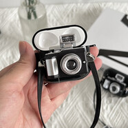 奴瑪尼 適用咔嚓發(fā)光相機蘋果airpods2保護殼pro造型ins可愛耳機套airpods3殼 【帶掛繩】咔嚓相機保護套 蘋果 Airpods Pro二代（新款）