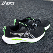 asics亞瑟士跑步鞋男鞋緩震運(yùn)動鞋耐磨回彈秋季密網(wǎng)跑鞋GEL-EXCITE 10 黑色/銀色 42