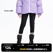 little MO&Co.童裝冬裝女童打底褲修身牛仔褲彈力兒童褲子長(cháng)褲外穿 牛仔黑色 110 110/53